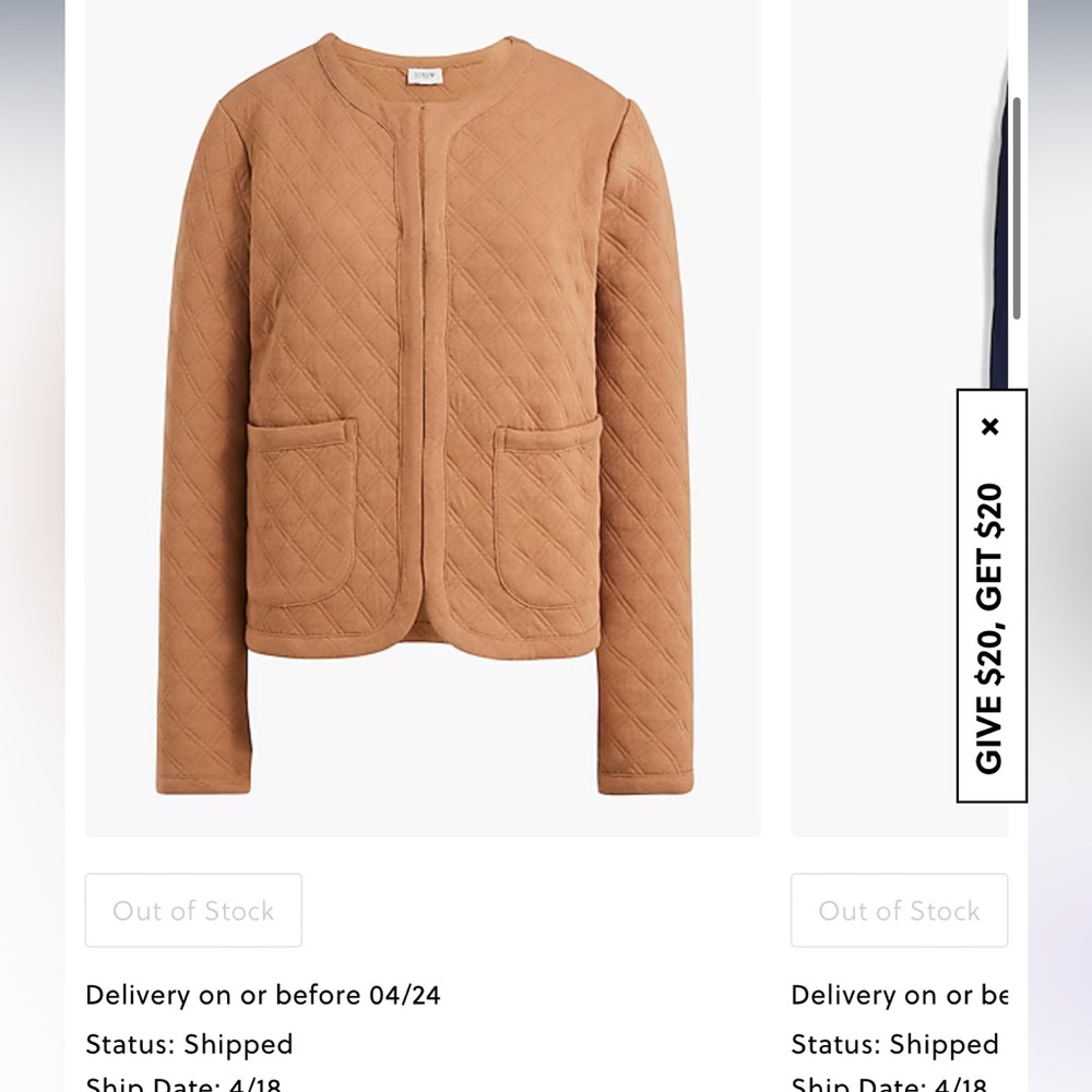 J. Crew Quilted jacket